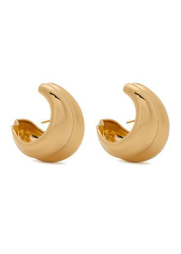 Mega Cuff 14kt gold vermeil hoop earrings by NINA GORDON