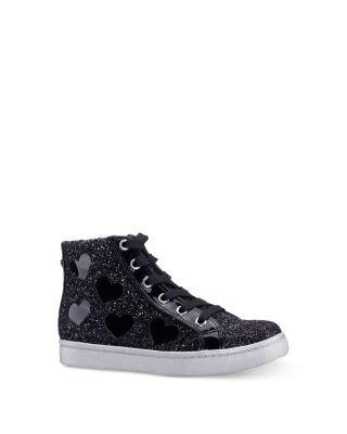 Girls' Cass T Glitter High Top Zip Lace Up Sneakers - Toddler by NINA
