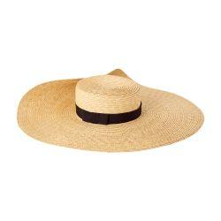 Asymmetrical capeline in raffia by NINA RICCI