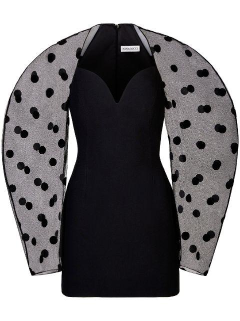 Candy long-sleeve tulle minidress by NINA RICCI