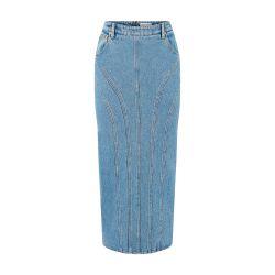Denim skirt with couture details by NINA RICCI