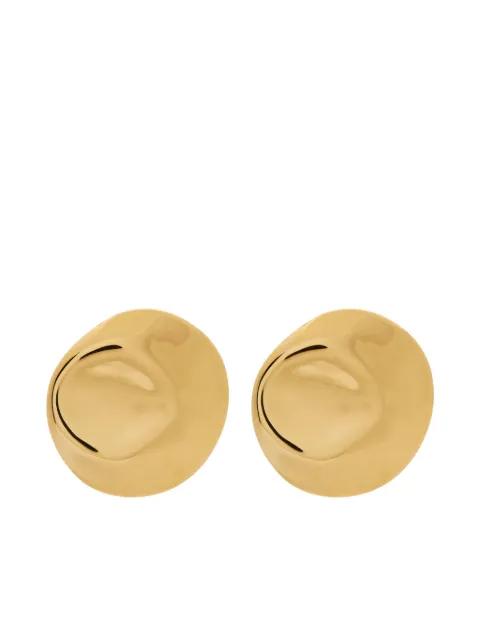 Dented Medallion earrings by NINA RICCI