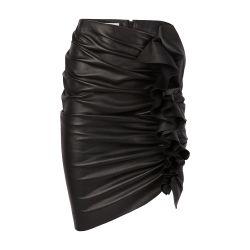 Draped skirt in nappa leather by NINA RICCI