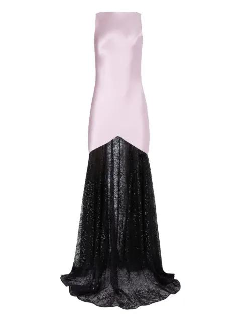 Mermaid lace-detail maxi dress by NINA RICCI