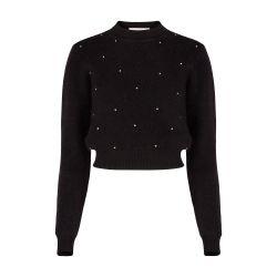 Mohair sweater with gold studs by NINA RICCI