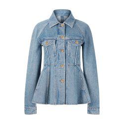 Peplum denim jacket by NINA RICCI