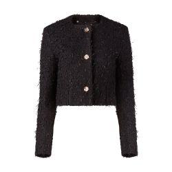 Round collar jacket in tweed by NINA RICCI