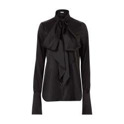 Satin lavaliere shirt by NINA RICCI