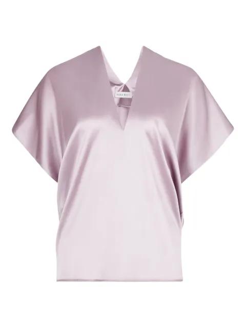 V-neck silk top by NINA RICCI