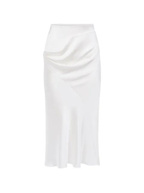 asymmetrical draped midi skirt by NINA RICCI