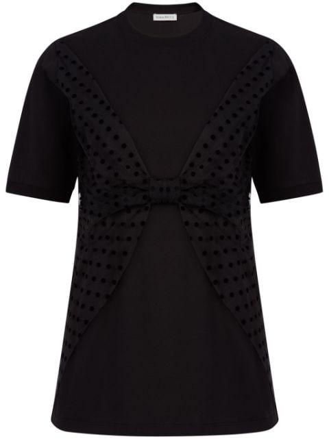 bow-detail cotton T-shirt by NINA RICCI
