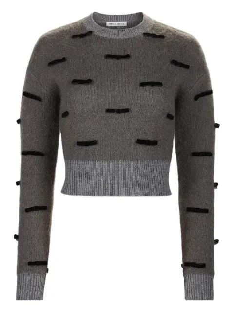 bow-embellished mohair sweater by NINA RICCI