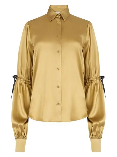 bow-silk shirt by NINA RICCI
