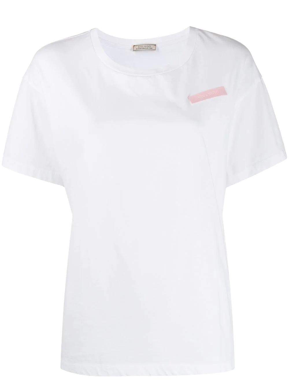 boxy logo patch T-shirt by NINA RICCI