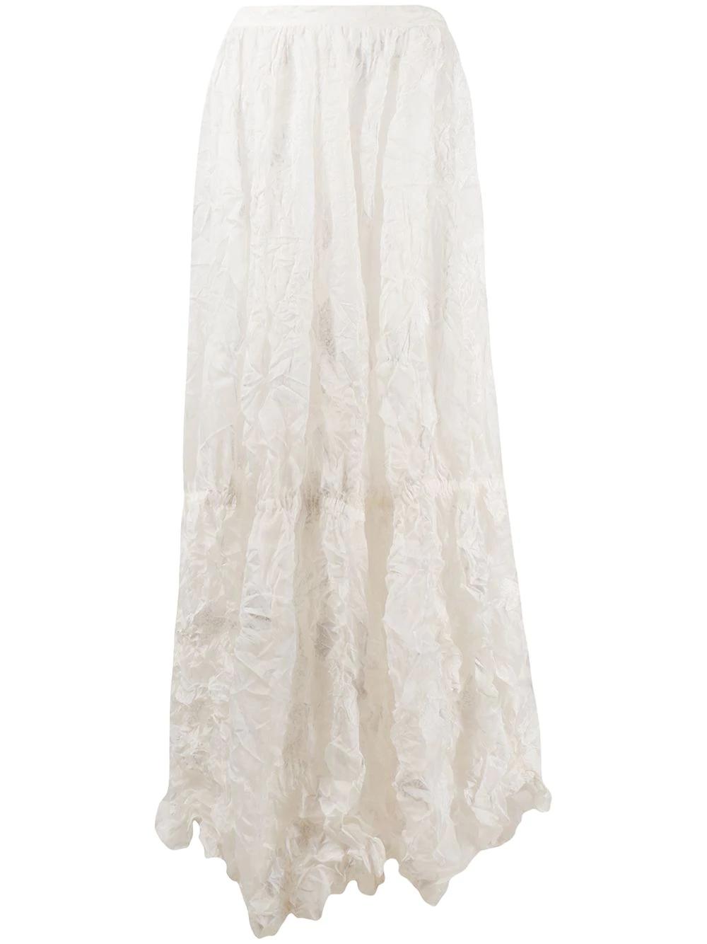 crease-layered high-waisted skirt by NINA RICCI