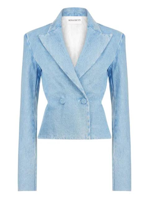 cut out-detail denim blazer by NINA RICCI