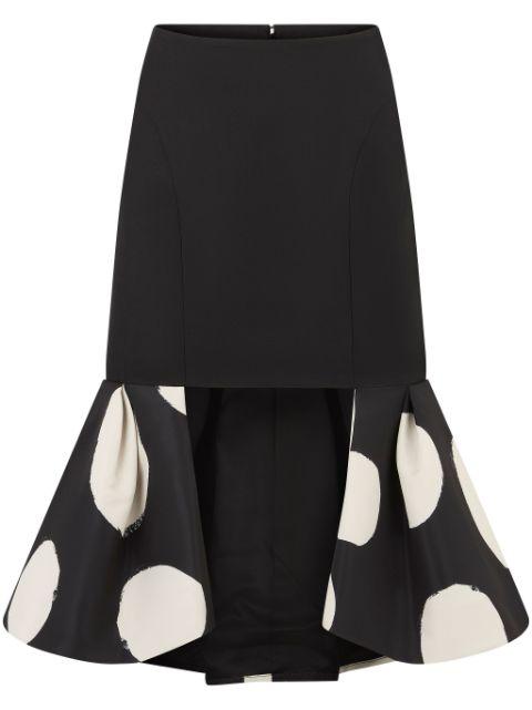 double-flounce midi skirt by NINA RICCI