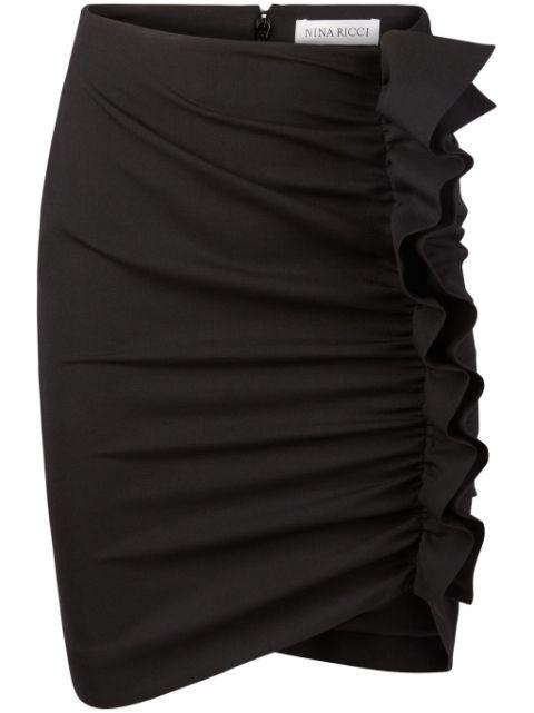 draped ruffle skirt by NINA RICCI