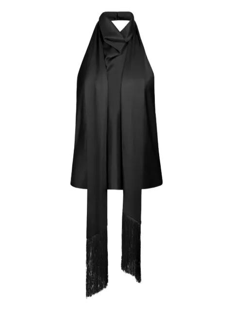 halterneck fringed top by NINA RICCI