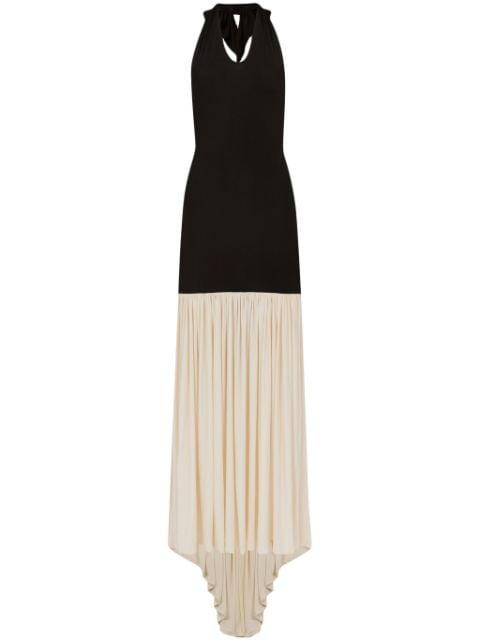 halterneck sleeveless maxi dress by NINA RICCI