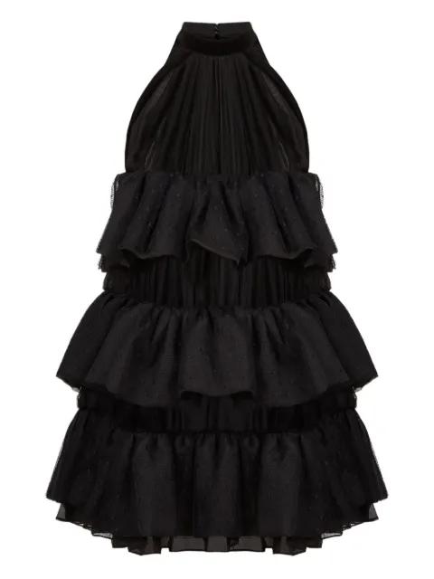 halterneck tiered mini dress by NINA RICCI