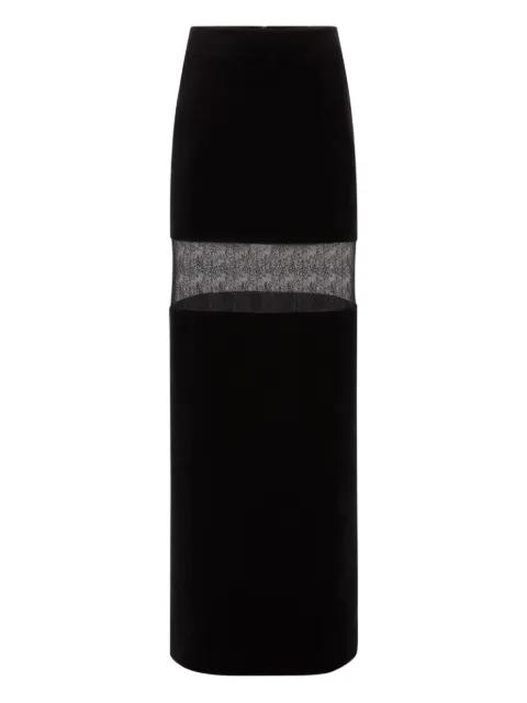 lace-embellished maxi skirt by NINA RICCI