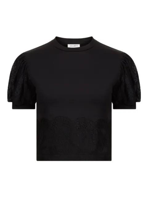 lace-trimmed puff-sleeve top by NINA RICCI