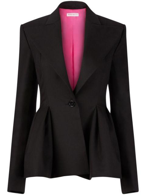 peplum hem wool blazer by NINA RICCI