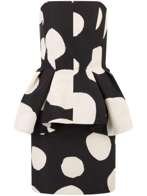 peplum-waist mini dress by NINA RICCI
