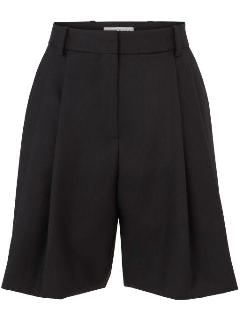pleat-detail wide-leg wool shorts by NINA RICCI