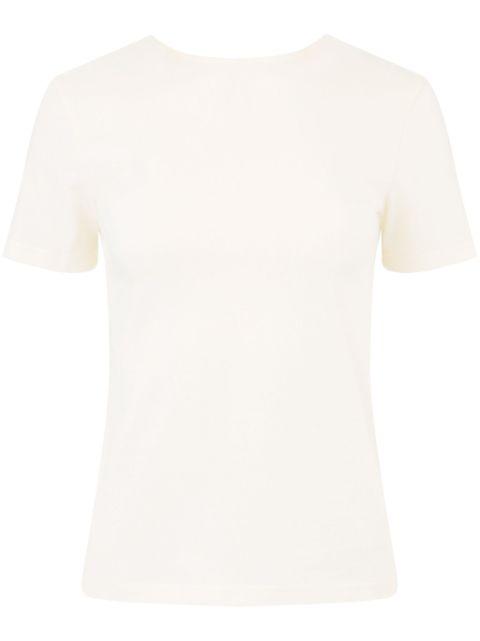 plunging draped back T-shirt by NINA RICCI