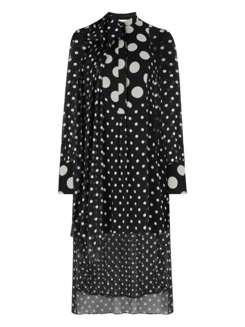 polka dot silk mini dress by NINA RICCI