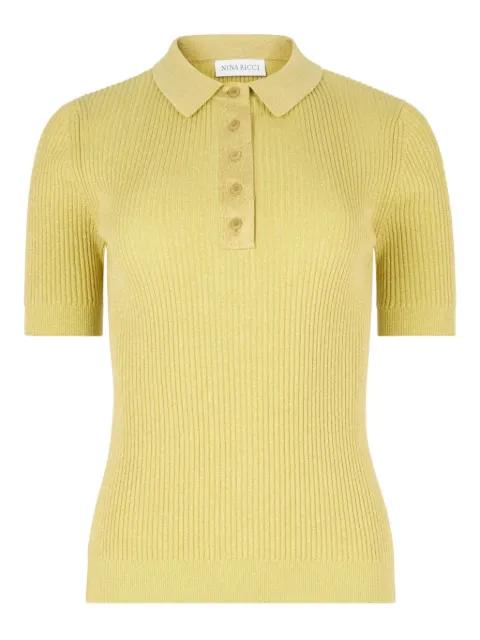 ribbed-knit polo shirt by NINA RICCI