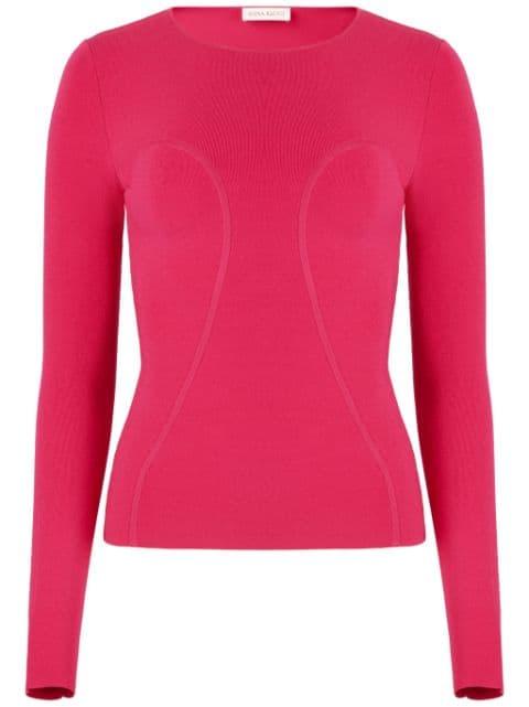 round-neck knitted jumper by NINA RICCI