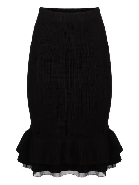 ruffled knit skirt by NINA RICCI
