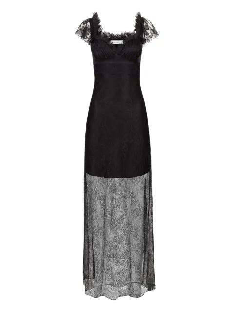 satin lace maxi dress by NINA RICCI
