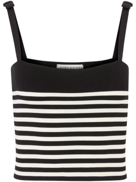 striped knitted tank top by NINA RICCI