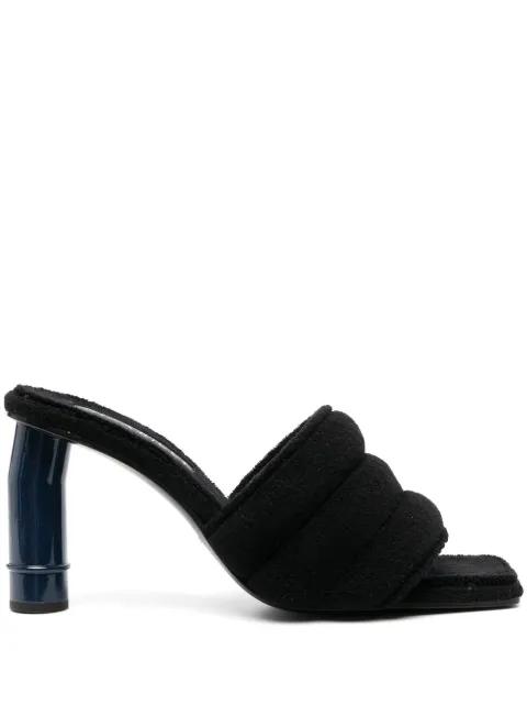 towelling square-toe sandals by NINA RICCI