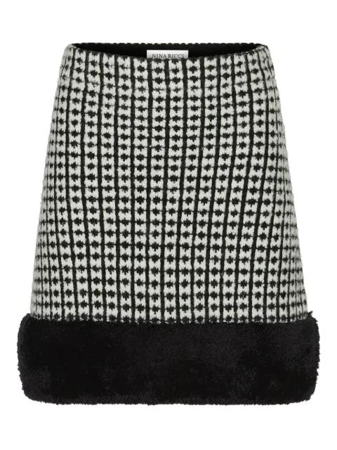 tweed-effect knitted miniskirt by NINA RICCI