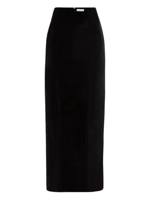 velvet slit maxi skirt by NINA RICCI