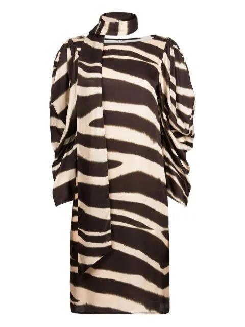 zebra-print midi dress by NINA RICCI
