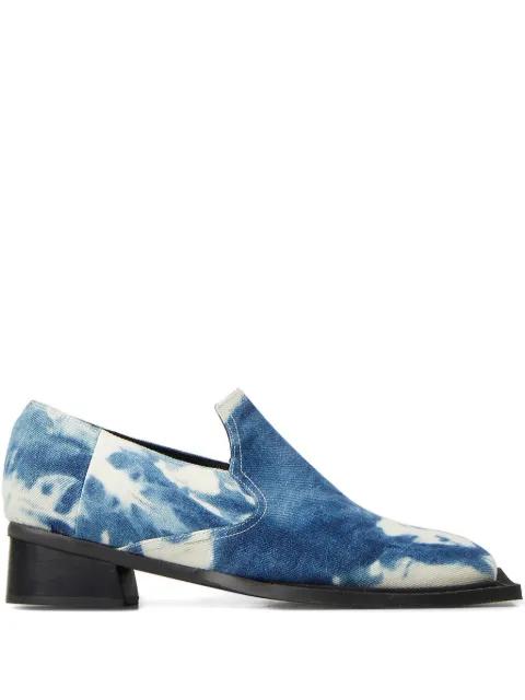 tie-dye square-toe loafers by NINAMOUNAH