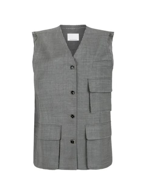 Cornelia raw-edge sleeveless gilet by NINE IN THE MORNING