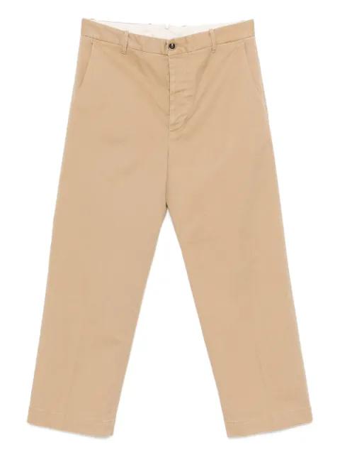 button-fly cotton trousers by NINE IN THE MORNING