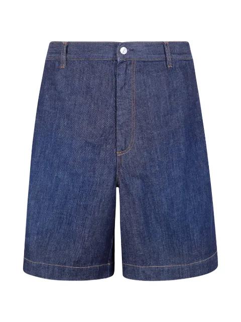 elasticated-waistband denim shorts by NINE IN THE MORNING