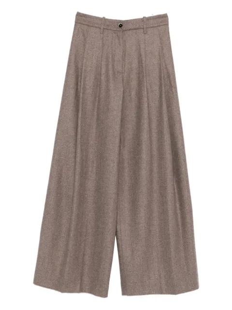herringbone pleated trousers by NINE IN THE MORNING
