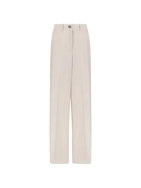 logo-patch wide-leg trousers by NINE IN THE MORNING