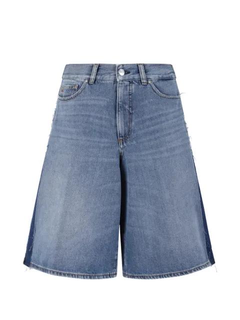 panelled frayed-edge shorts by NINE IN THE MORNING