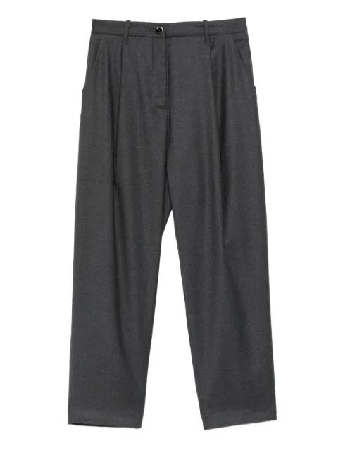 pleat-detail trousers by NINE IN THE MORNING