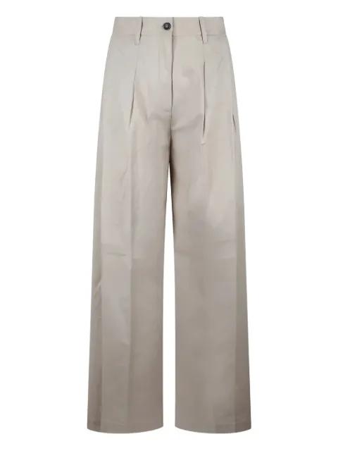 pleat-detailing trousers by NINE IN THE MORNING